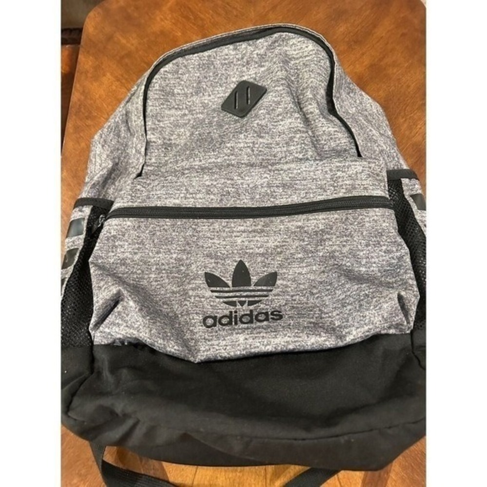 Adidas Originals Backpack Gray Black‎ Laptop School Travel Bag - Picture 2 of 10
